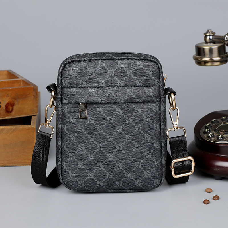 Luxury Bag Cross-border Trendy Men's Small Crossbody Bag Portable Mini Printed Casual Shoulder Bag Lightweight Storage Bag Designer Bag Outdoor C