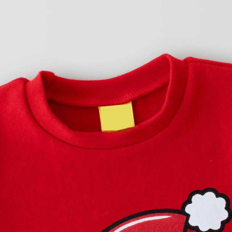 Unisex Infant Warm Romper with Hat for Christmas Boys Girls Cute Print Bodysuit Clothing New Year C251009