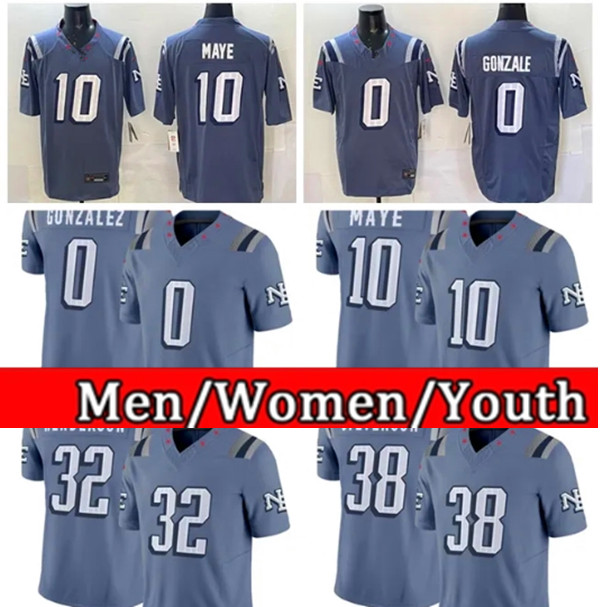 NFLs Patriot Drake Maye Christian Gonzalez Hunter Henry Rhamondre Stevenson Stefon Diggs 2025 Rivalries Collection Limited Patriotes football Jersey 569