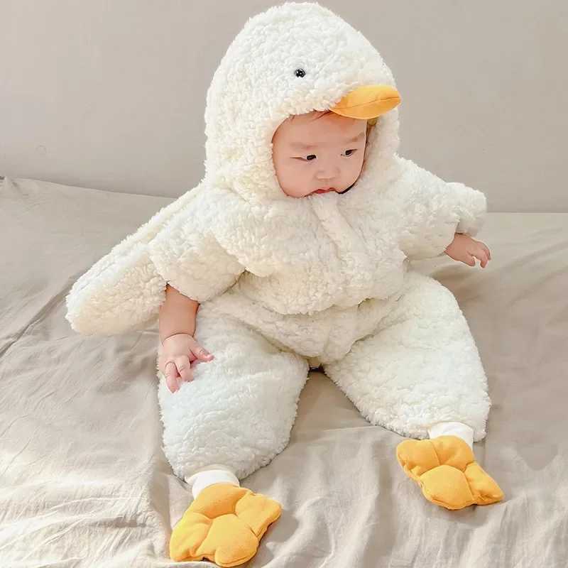 2024 Babies Newborn Girls Boys Clothes Duck Cute Design Bodysuit Padded for Babies Rompers 5day Shipping Hoodies C251009