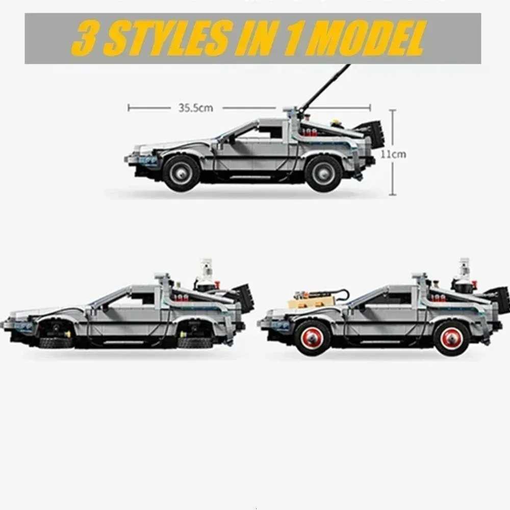 Compatible 10300 Back to the Future Time Machine DeLorean DMC12 Building Blocks Construction Car Bricks Toys For Children Gifts W251009