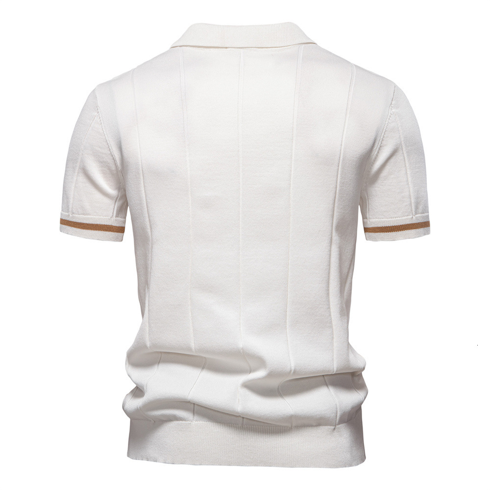 2025 Spring Summer New Designer Shirt Men's Casual Wool Polo Designer Hoodie Shirt Turn-down Collar Knitted Polo Shirt Short Sleeve Men's T-