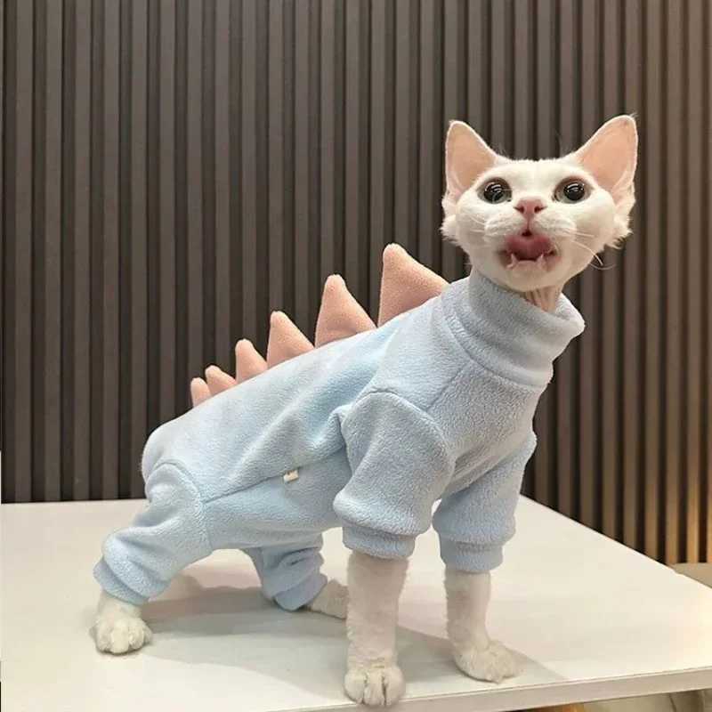 Autumn and Winter New Hairless Cat Dinosaur Clothes Autumn German Clothes Cat Four legged Clothes Personalized Trendy Style C251009