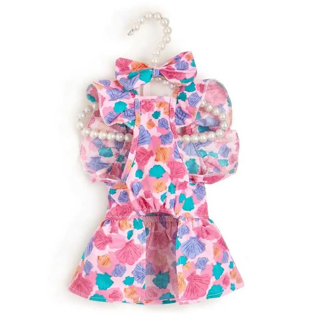 Chic Outfit Cotton Cat Ruffle Dress Sleeveless Comfortable Puppy Princess Skirt Breathable Spring Summer Pet Dress Cats C251009