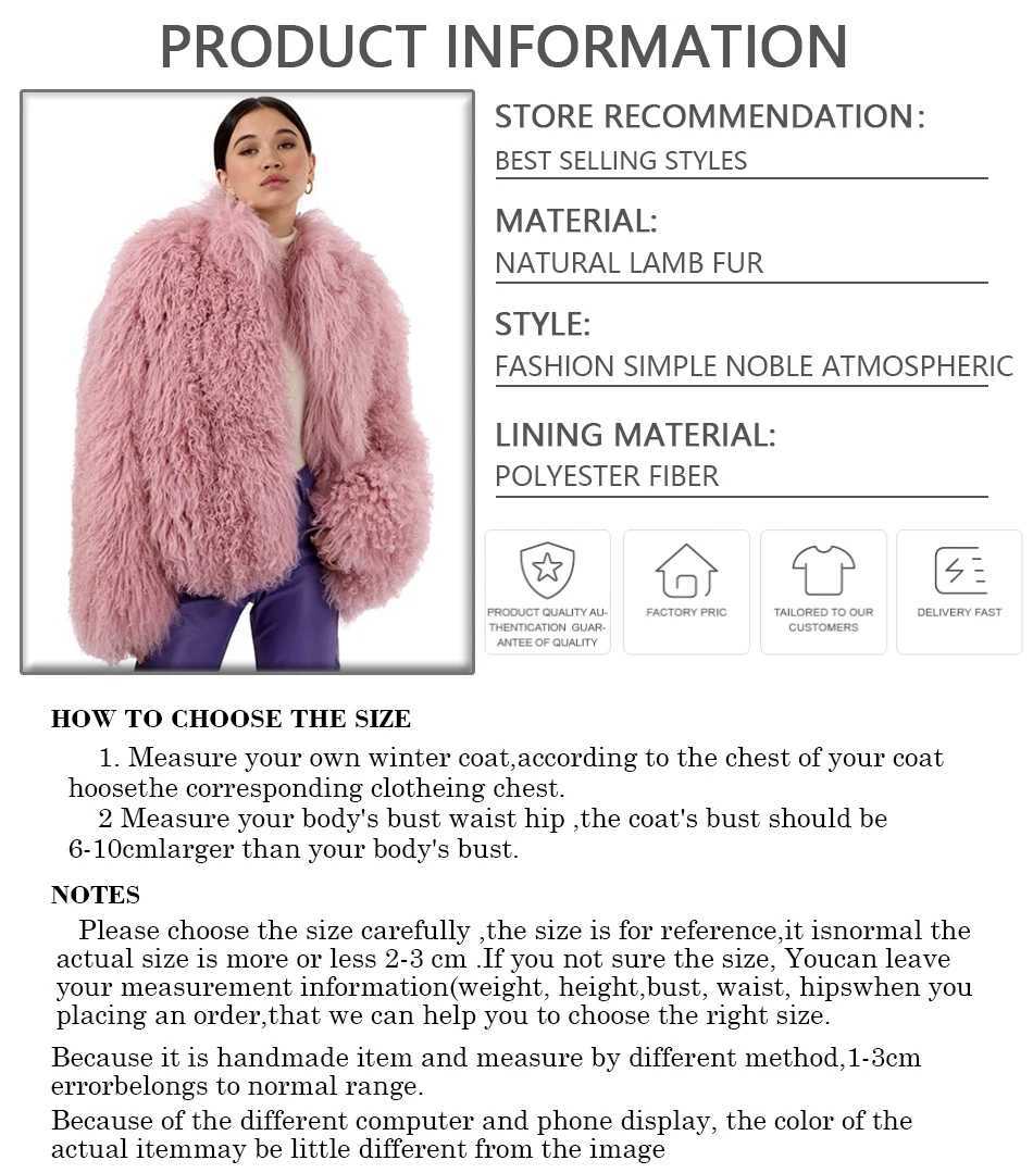 Real Mongolian Fur Coats Women Tibetan Lamb Fur Short Jacket With Round Collar Winter Sheep Fur OutwearXJ251009
