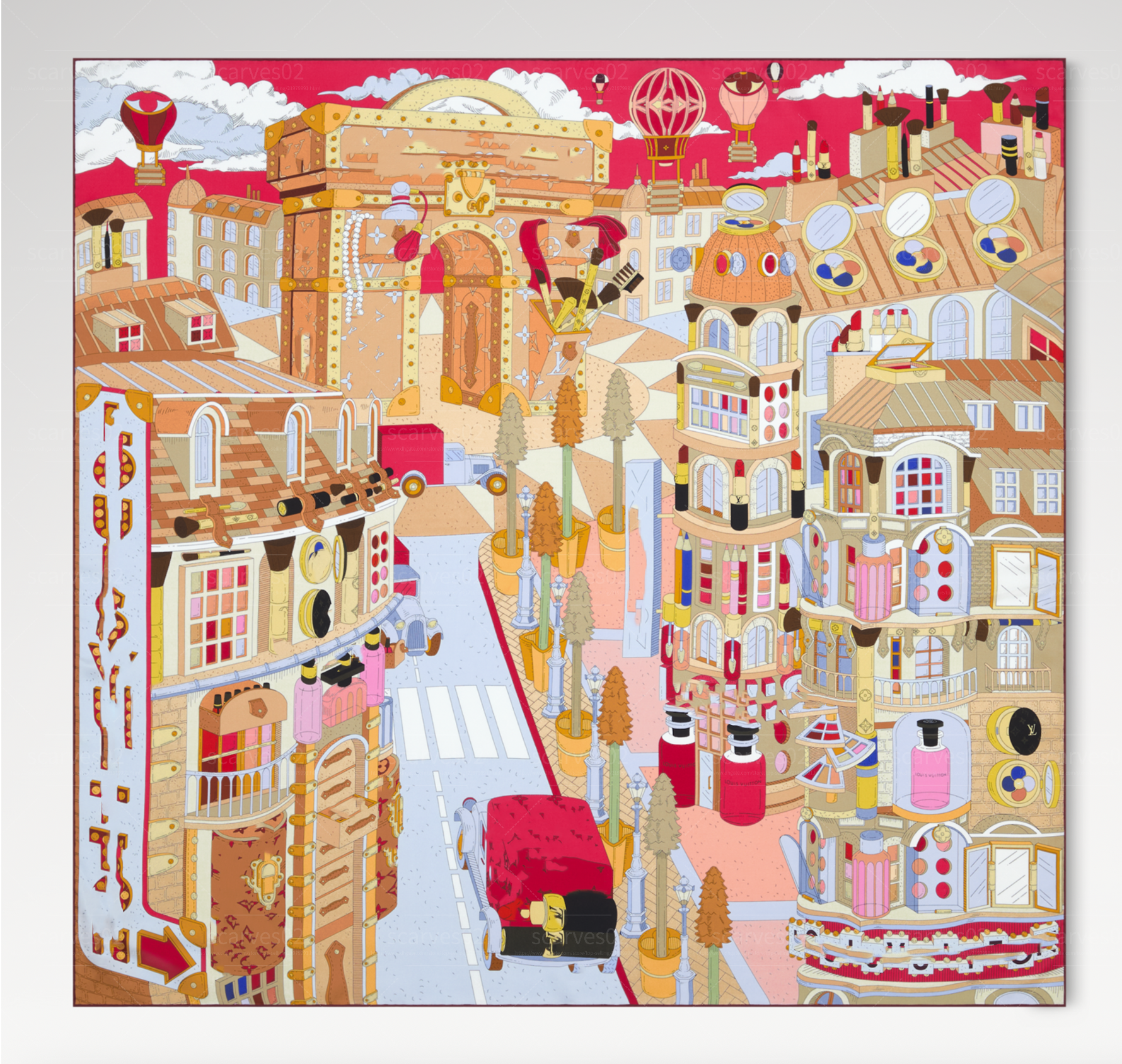 M96968 M97623 Classic Designer Print Silk Scarf Elegant Lady Scarf PARIS EN BEAUTE 90cm Recommended For Outdoor Travel Men Headband 2 Colour 3A quality