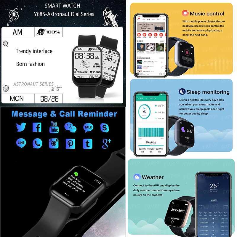 Childrens Smart Digital Watch With Connected Watch Child Step Count Heart Rate Monitoring Bluetooth Wirstwatch for Men Women X2510091