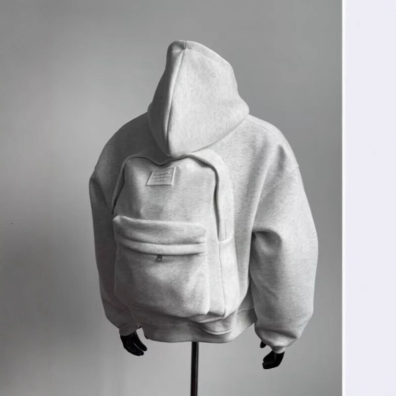 Cleanfit American Style 3D Backpack Cardigan Designer Shirt Designer Hoodie Sweatshirt Unisex Autumn Heavyweight Boxy Design Backpack Jacket