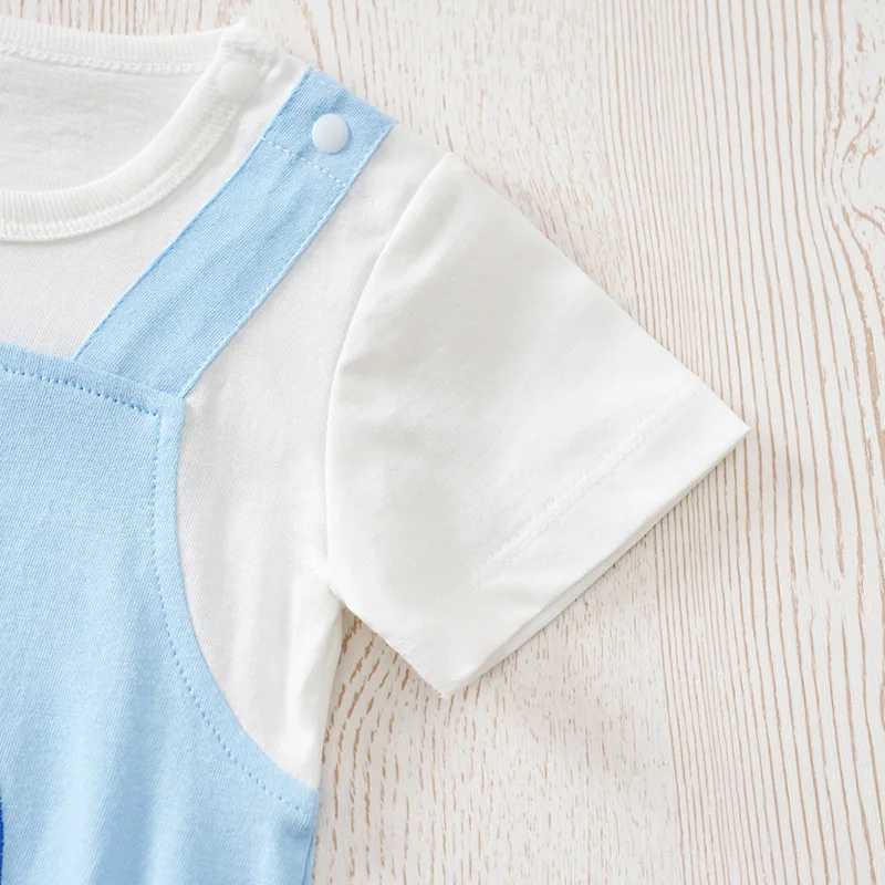 Boys and Girls Baby 018 Months 100 Cotton Summer ShortSleeved Jumpsuit for Babies with Creative Cartoon Octopus Design C251009