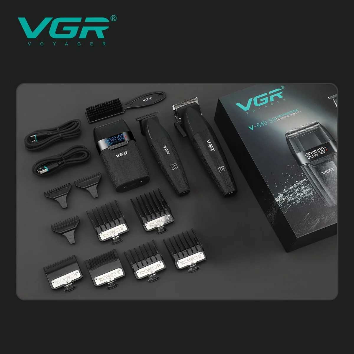 VGR Hair Trimmer Professional Hair Clippers Trimmer Hair Cutting Mane 9000 RPM Haircut Barber Cordless Trimmer for Men V640W251009