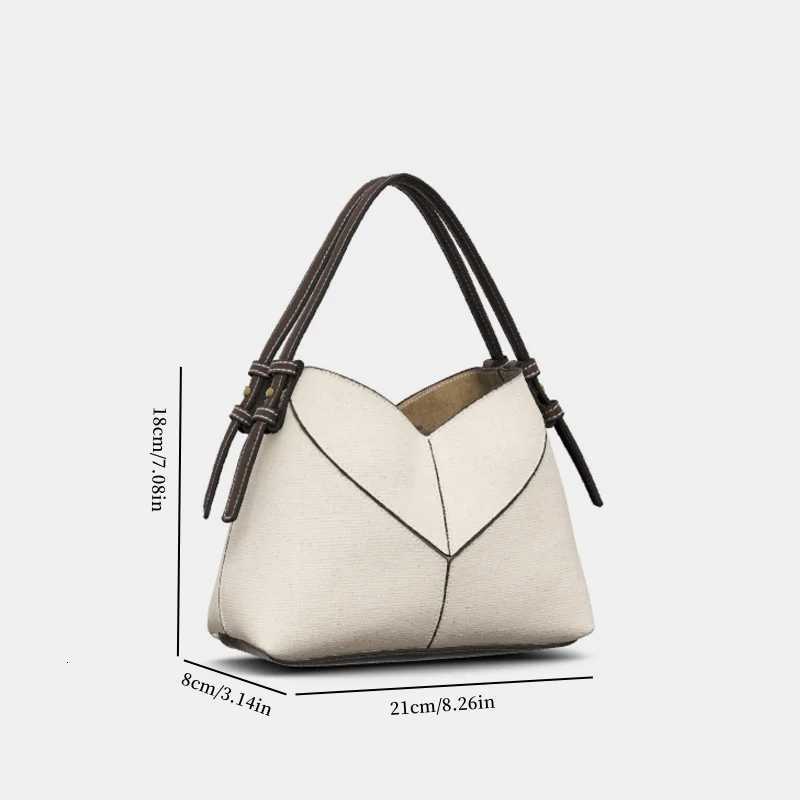 CTRAST CANVAS MINI SHOPPER Fiable 1 Bag Designer Shoder Handbags Luxury Handle Removable Crossbody Strap D251009