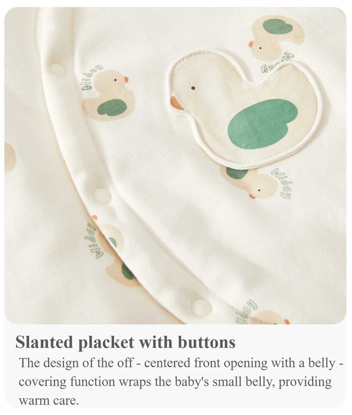 Newborn Baby Winter Thickened Cotton Romper Korean Style Warm Jumpsuit Infant Unisex Kimono Onesie 012 Months C251009