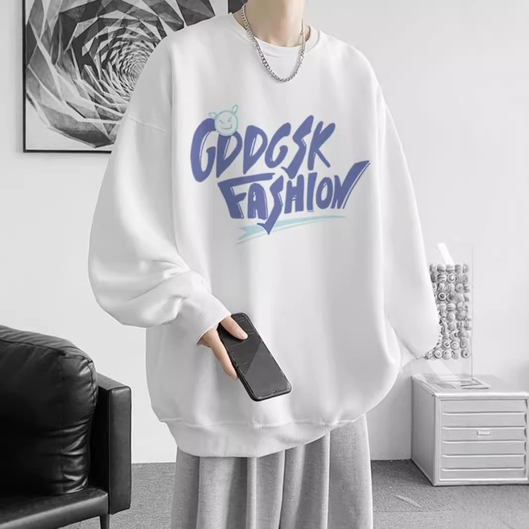 Men's Sweatshirt 2025 New Spring And Autumn Loose Designer Shirt Round Designer Hoodie Neck Heavyweight Trendy Youth Base Shirt