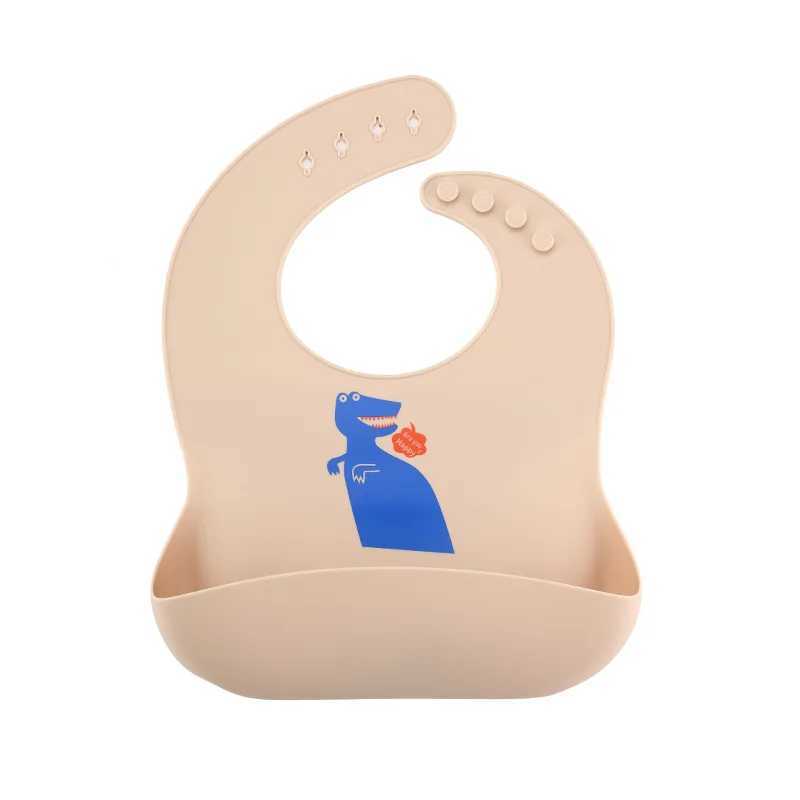 New Waterproof Silicone Baby Bibs For Baby Kid Soft Feeding Bib Baby Stuff Cute Cartoon Girl Boy Feeding Drool Bibs Burp ClothsJ251009