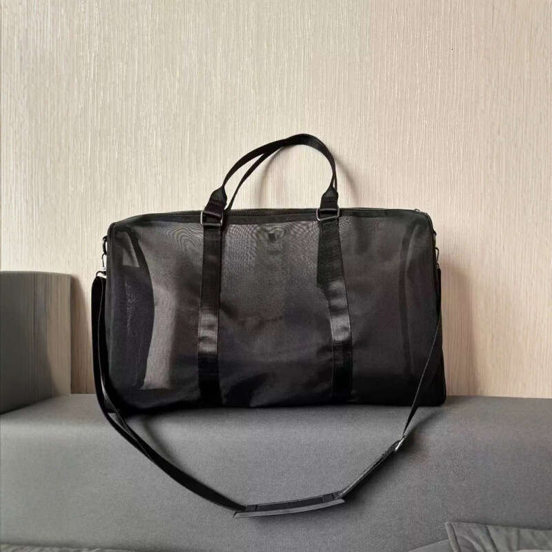 Transparent Mesh Travel Large Capacity Shoulder Crossbody Yoga Fitness Storage Luggage Sports Bag Women B5