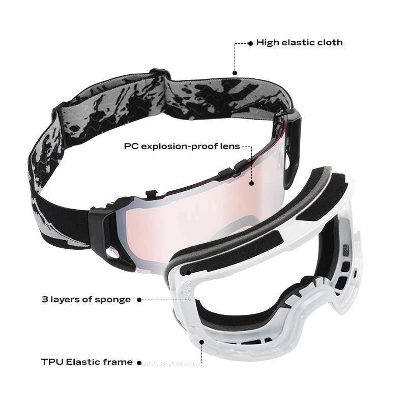 Double Layer AntiFog Ski Goggles Winter Outdoor Sports Ski Glasses Men Women Snowmobile Mountaineering Snowboard Snow Goggles J251009