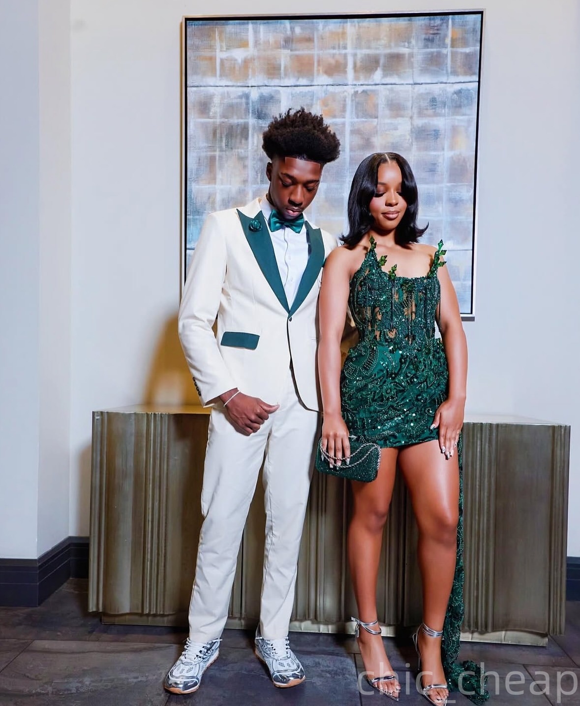 Chic Dark Green Sheath Cocktail Dress Strapless Crystals Tassels Sequined Lace Short Mini Graduation Homecoming Dresses For Special Occasions Sweethea
