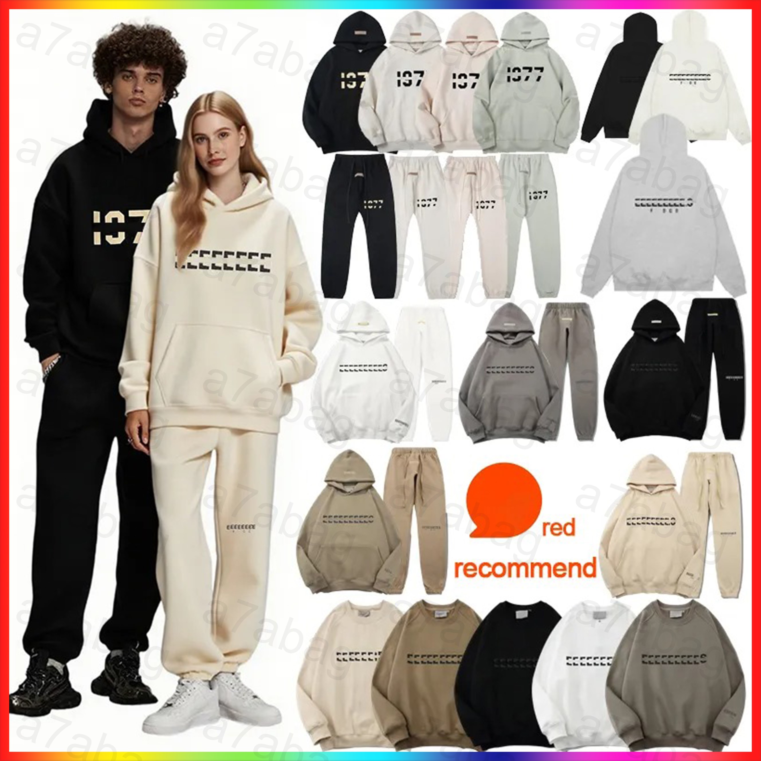 2025 new Men essential hoodie 5A Designer hoodie Cotton Relaxed sweatshirt pants essentials tracksuit Man Fashion Casual essential shorts 01