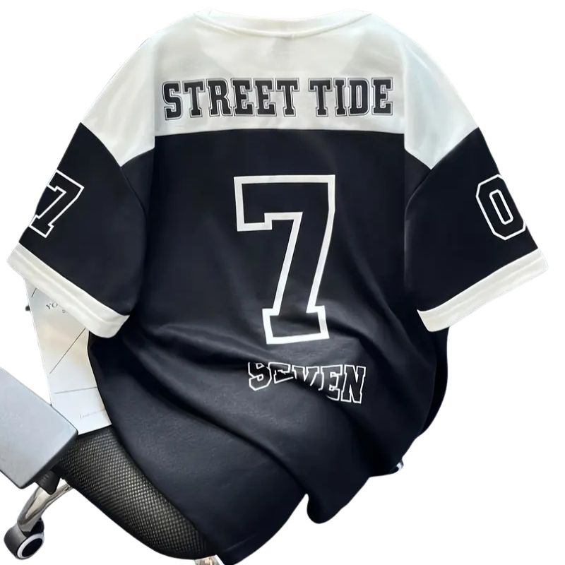 Men's Streetwear "Street Tide" Racing Graphic Oversized T-Shirt - Los Angeles-Inspired Casual Tee-32