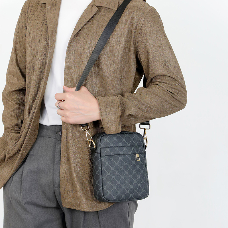 Luxury Bag Cross-border Trendy Men's Small Crossbody Bag Portable Mini Printed Casual Shoulder Bag Lightweight Storage Bag Designer Bag Outdoor C