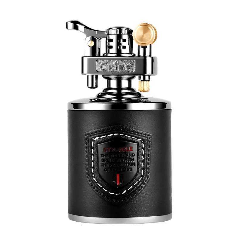 Candlestick Kerosene Lighter Windproof Retro Creative Grinding Wheel Lighter Mens Gift Table Decoration Cigar Accessories W251009