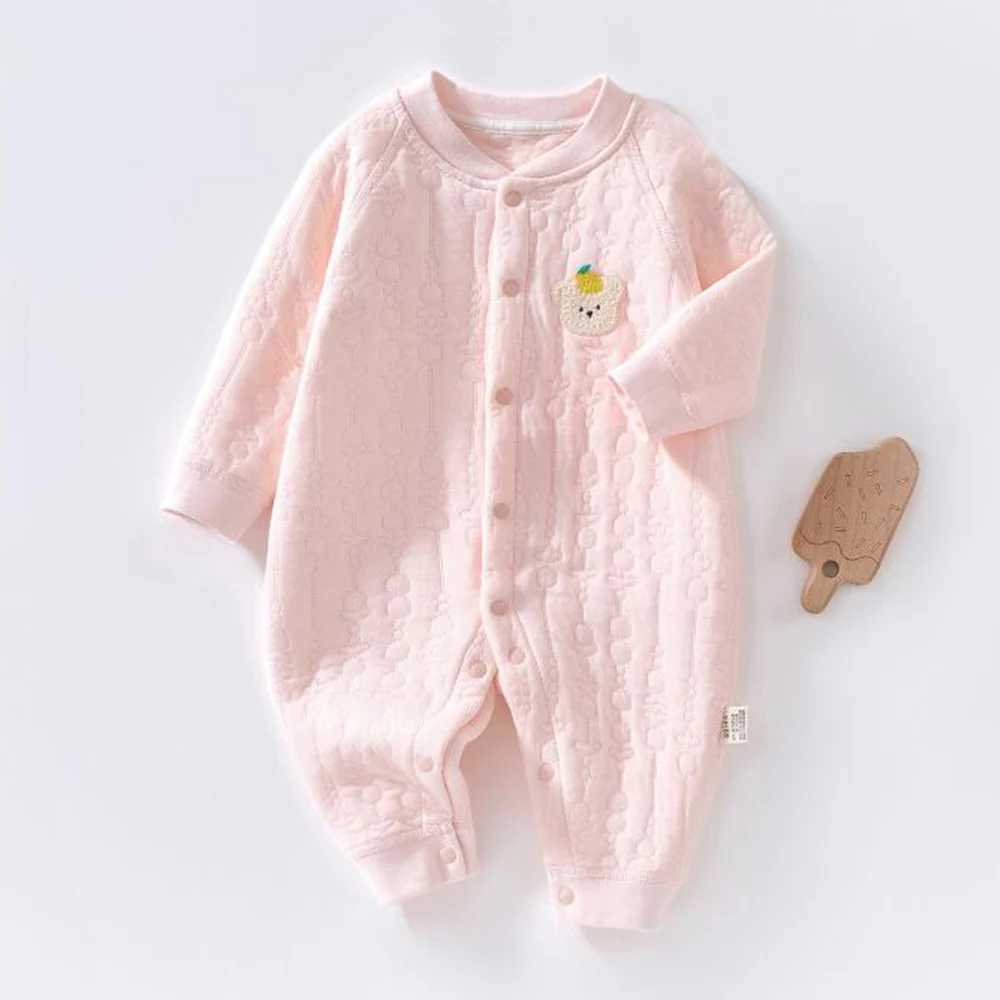 Baby Rompers For Boys Quilted Warm Spring Autumn Winter Newborn Baby Clothes First Birthday Baby Onesie For Girls C251009