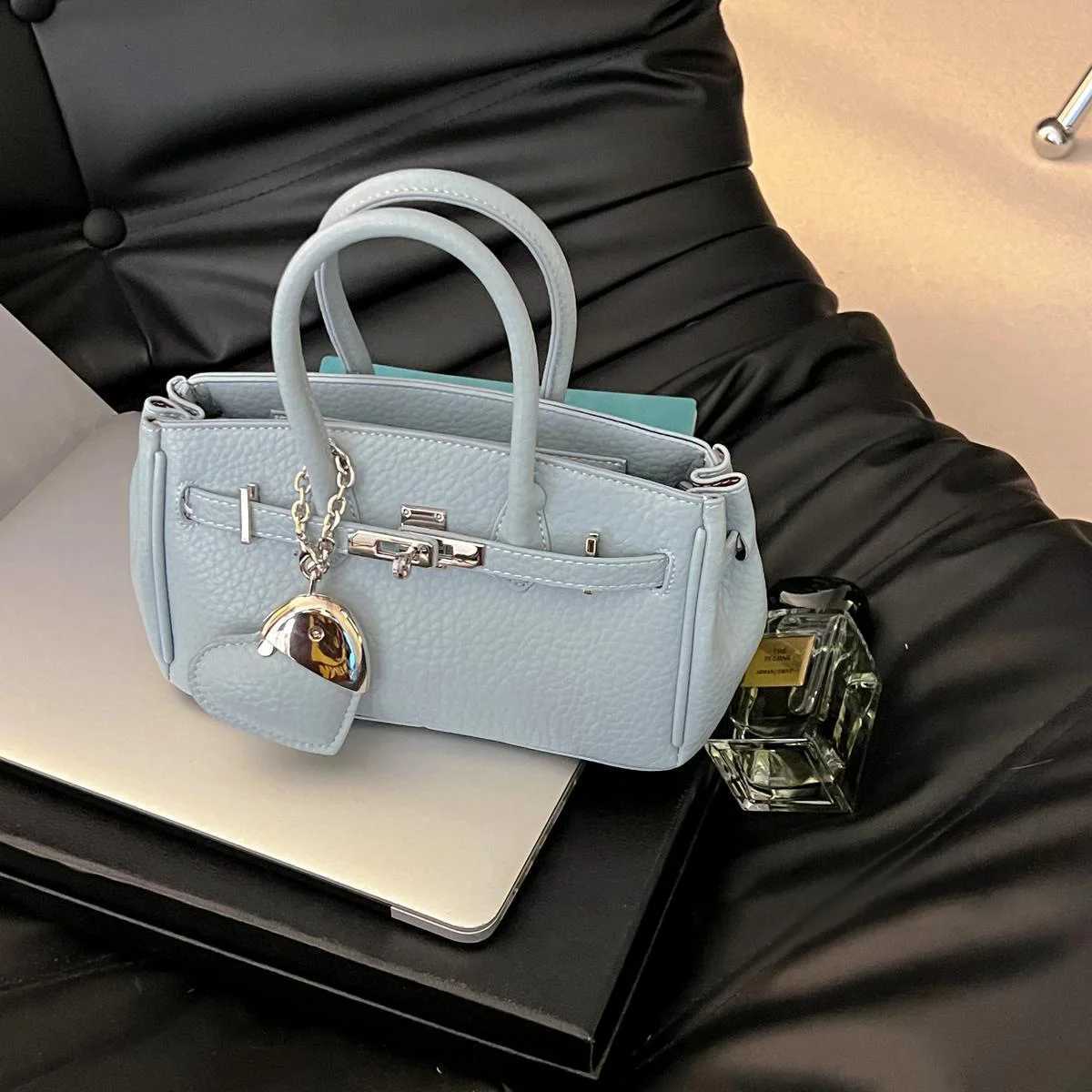 Popar sweet small bag wens 2025 summer new fiable versatile shoder underarm bag textured portable tote bag D251009