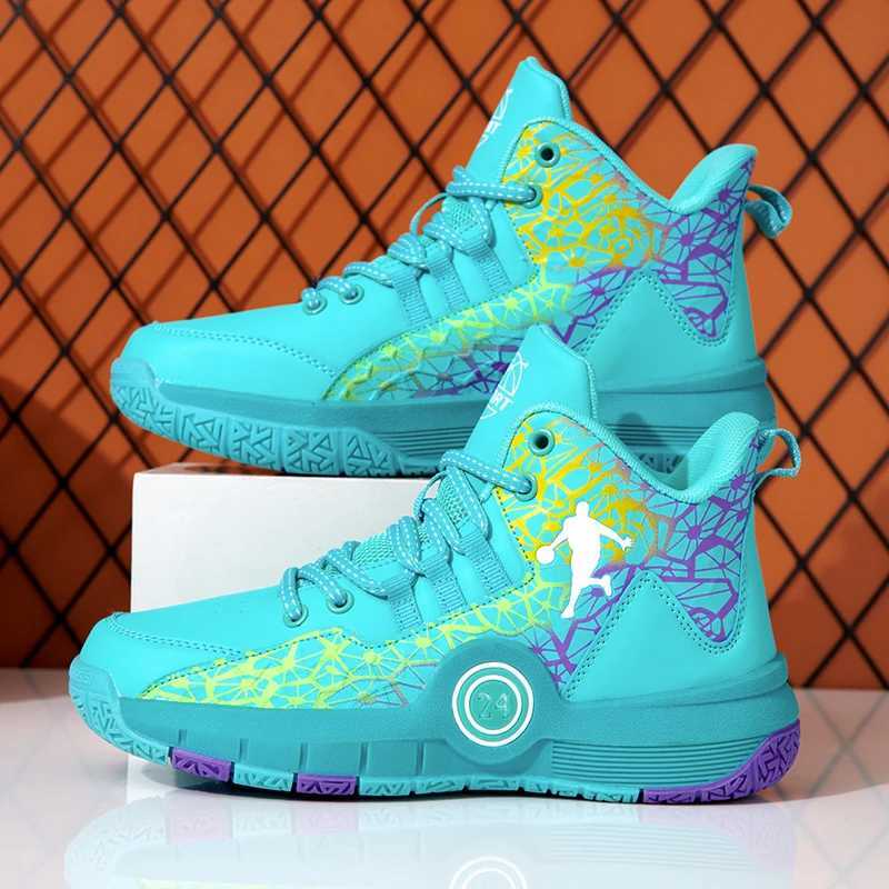 HKDQ Kids Basketball Shoes High Top Platform Original Designer Sneakers Kid Comfortable Leather NonSlip Childrens Sports Shoes W251114