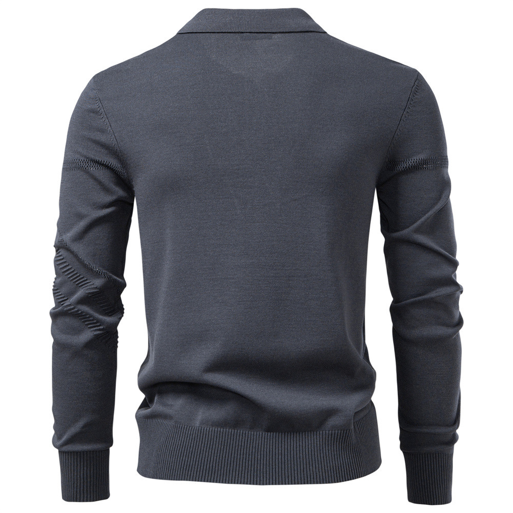 Designer Hoodie 2025 Autumn Winter New European Size Men's Casual Sweater Jacquard Turn-down Collar Knitwear Men's Designer Shirt Top Polo S