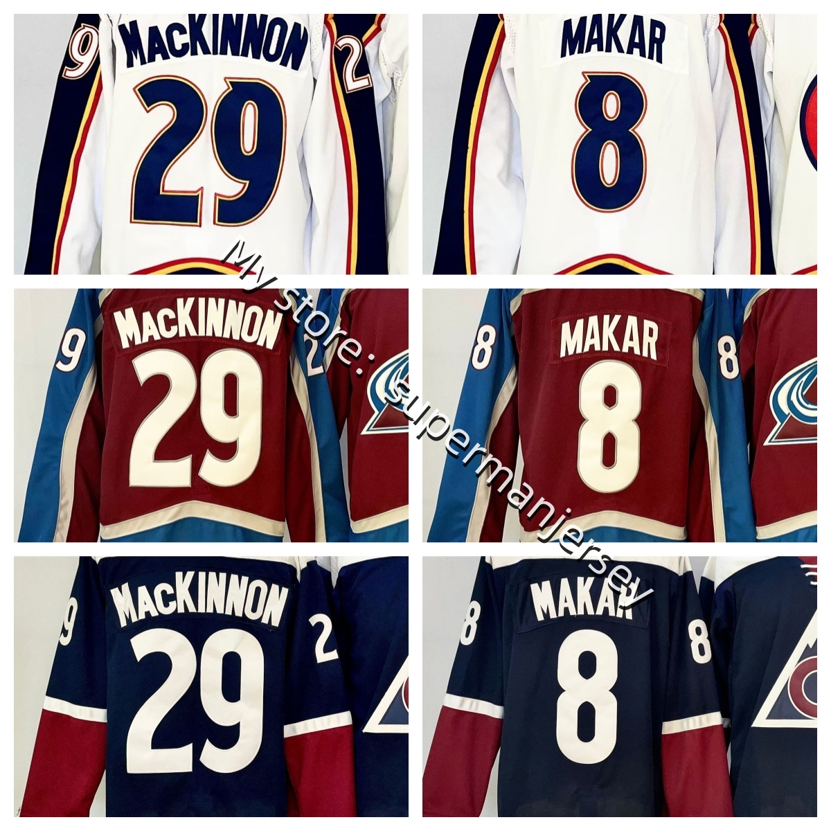 Nathan MacKinnon colorado hockey jersey avalanches jersey Cale Makar Brent Burns Gabriel Landeskog Mackenzie Blackwood Valeri Nichushkin New 2025-26 S-4XL ALL