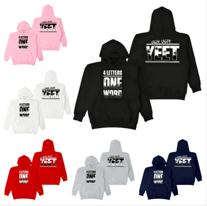 Men's Hoodies Jey Uso Four Letters One Word Hoodie 2025 Yeet Logo Long Sleeve Streetwear Men Women Hooded Sweatshirts
