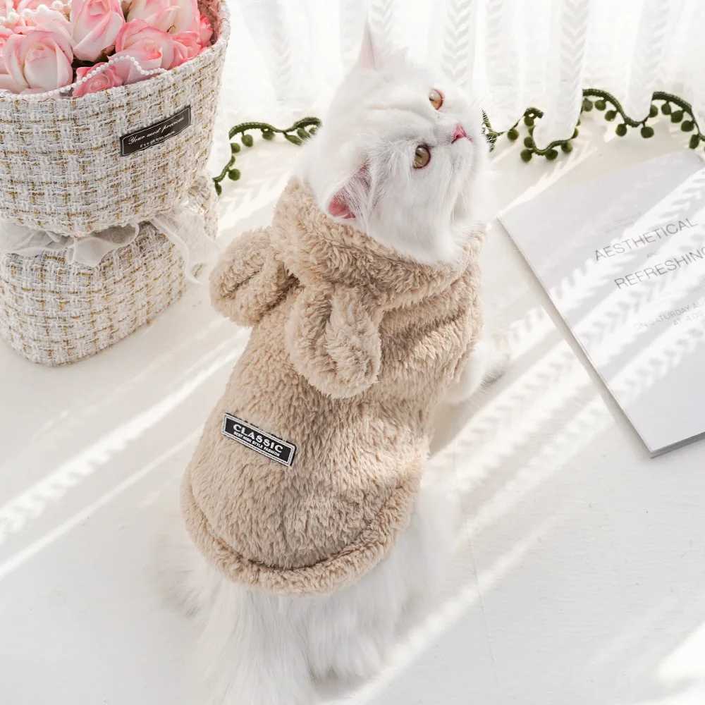 Pet Dog Clothing AutumnWinter New Hoodies Cat Dog Clothing Cat Clothing Warm and Soft Skin friendly Soft Skin friendly C251009