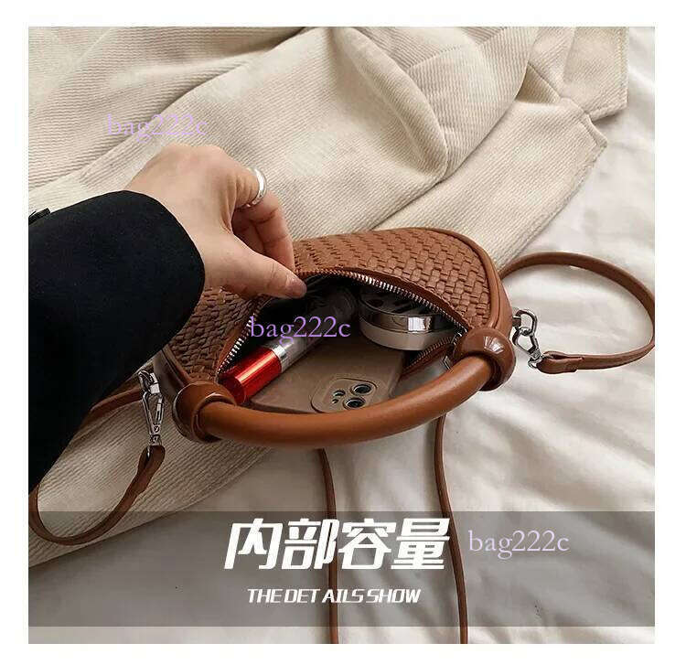 Designer PU Leather Weave Women's Handbag Retro Crossbody Bag Hobos Tote