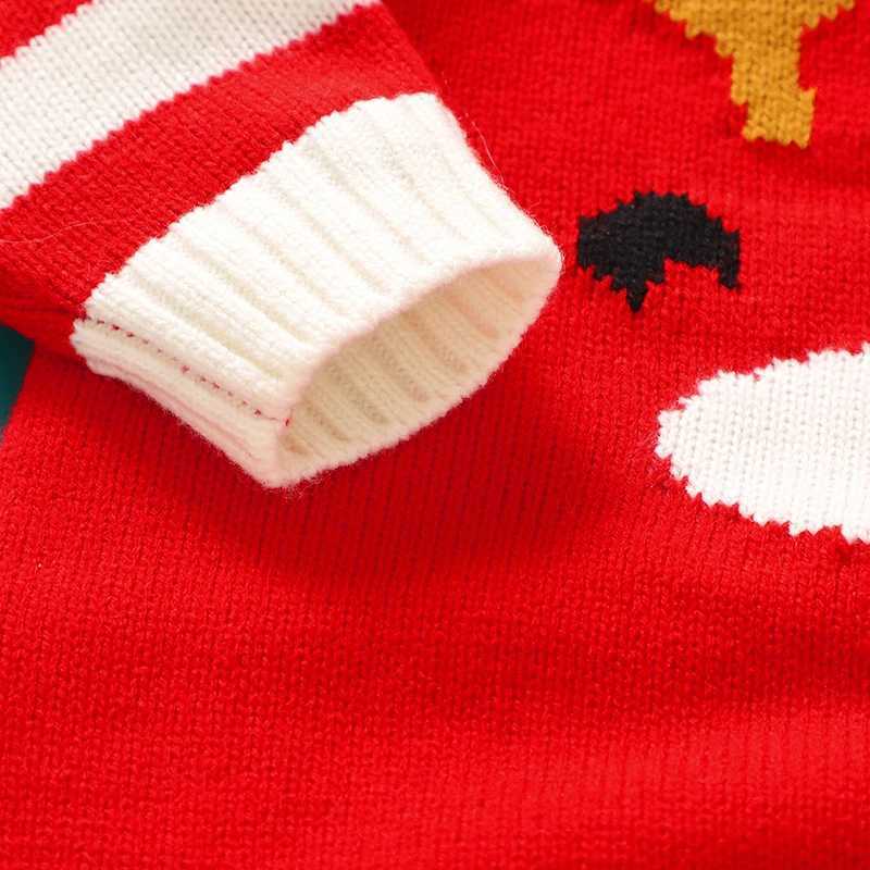 Christmas Baby Unisex Rompers Winter Reindeer Knitted Newborn Boys Girls Long Sleeve Jumpsuits Infant Playsuits 018m C251009