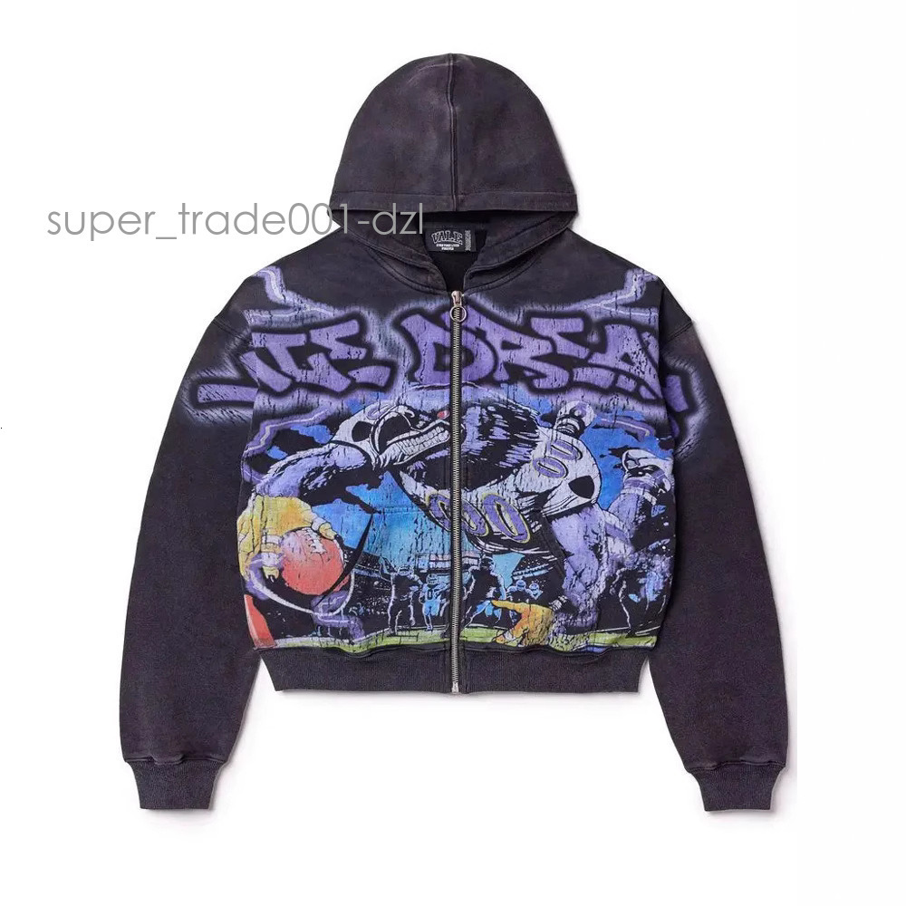 Mens Vale Hoodies Harajuku Washing Trend Brand Sweatshirts Casual Valley Hoodie Streetwear Heavy Water Oversized Tracksuit High Quality Fashion Clothing a52