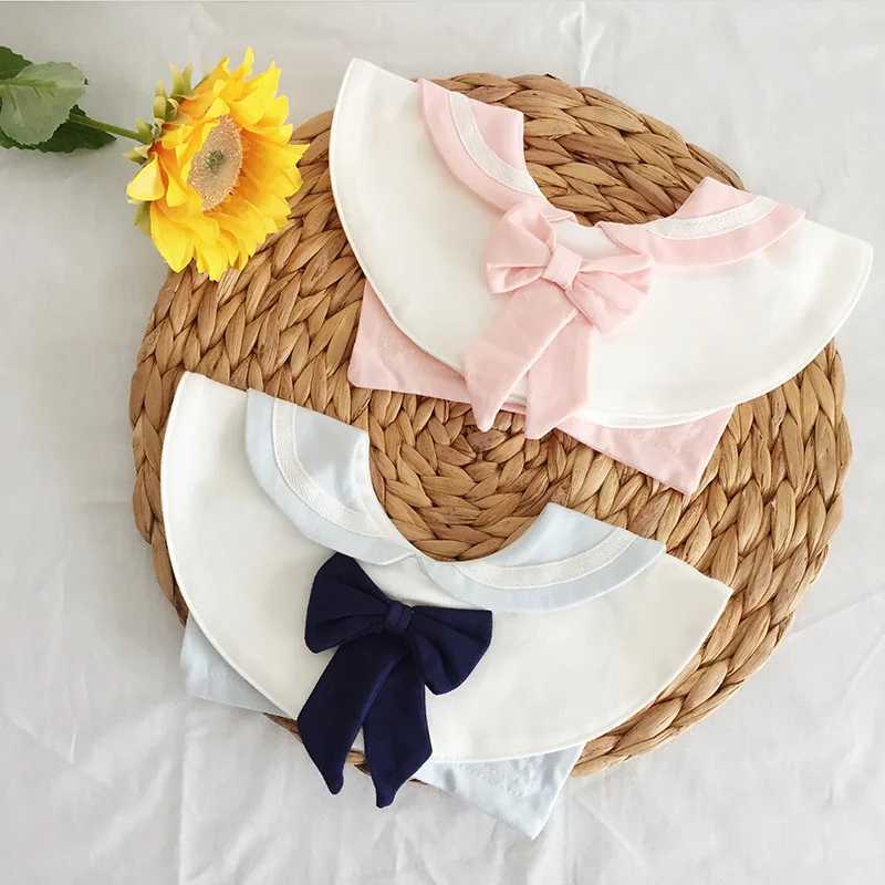 Korean Style Spring Autumn Baby Girl Bibs Sweet Lace Bow Patchwork Antifouling Burp Cloths Newborn Bib and Saliva Towel E23413J251009