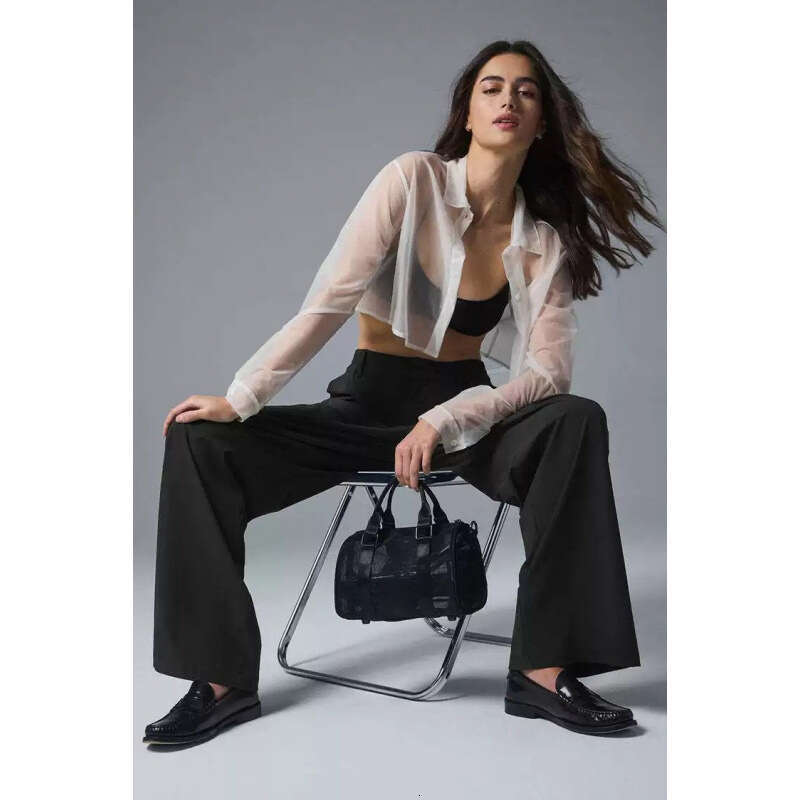 Transparent Mesh Travel Large Capacity Shoulder Crossbody Yoga Fitness Storage Luggage Sports Bag Women B5