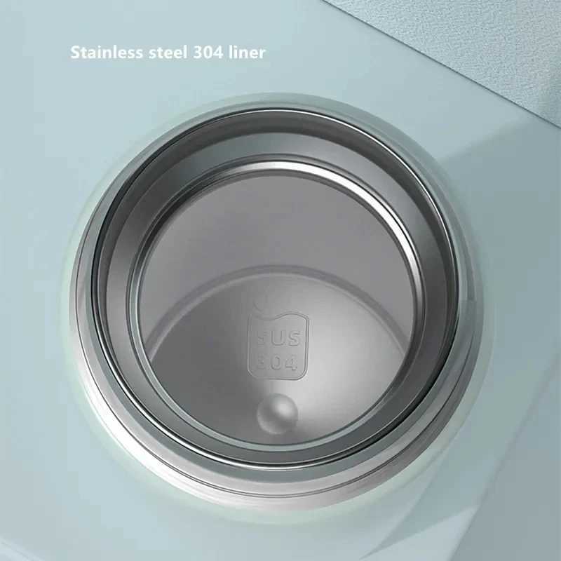 380ML Stainless Steel Vacuum Flask With Straw Girls Cute Thermos Bottle Portable Travel Coffee Mug Thermal Water Bottle Gifts C251008