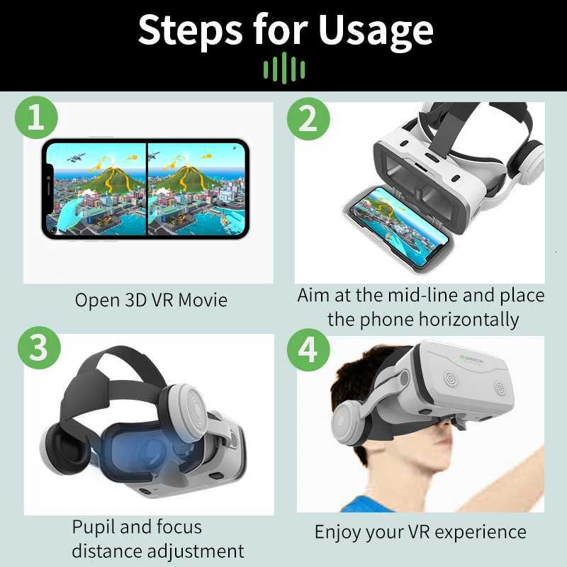 3D Viar Phone Virtual Reality VR es set Smart Devs Lenses Goggles For Smartphones Cell phone Mobile Games Y251009