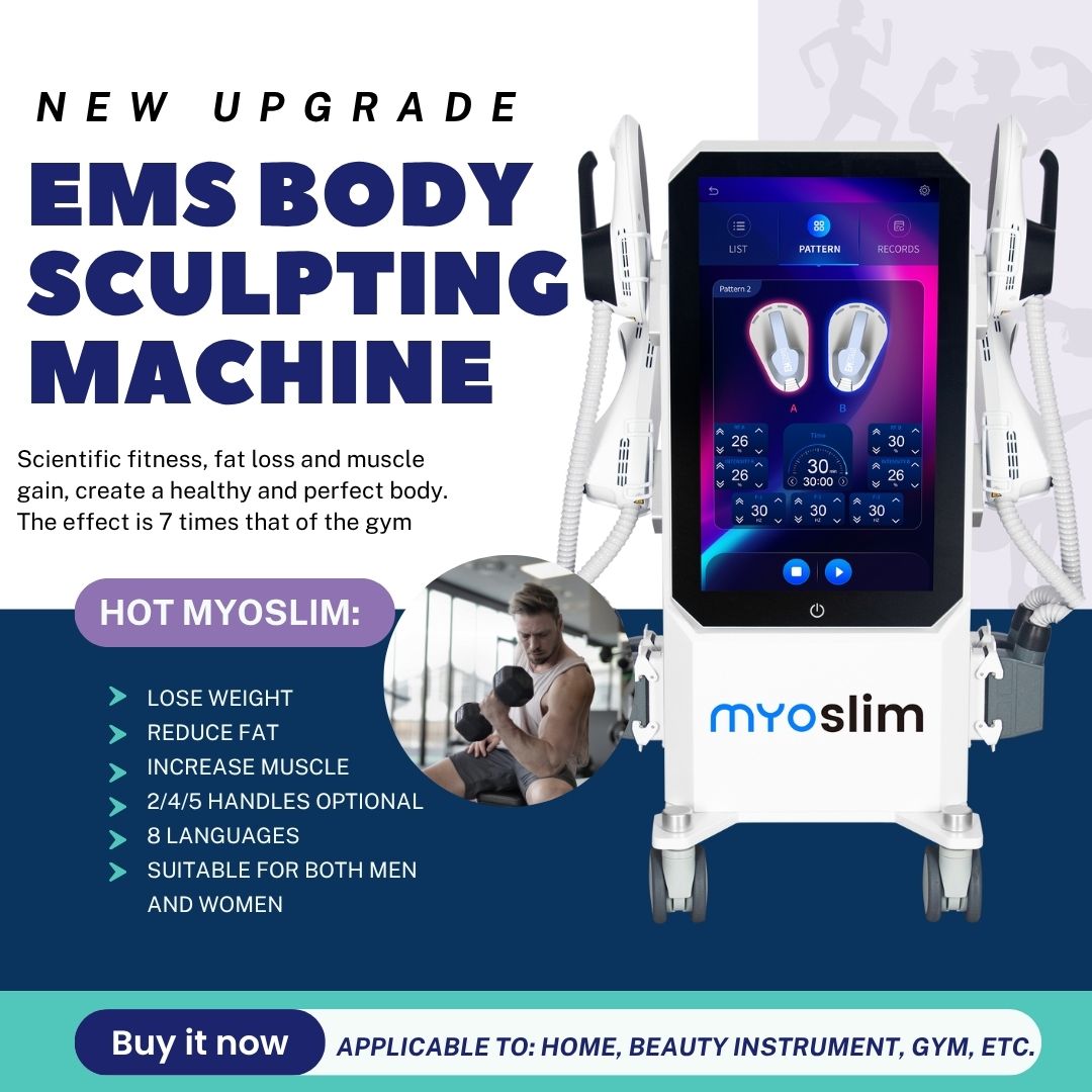 Professional EMS Body Contouring Machine MYOSlim 15Tesla 6500W 200HZ HI-emt Fat Reduction Skin Tightening Beauty Salon Body Sculpting Equipment