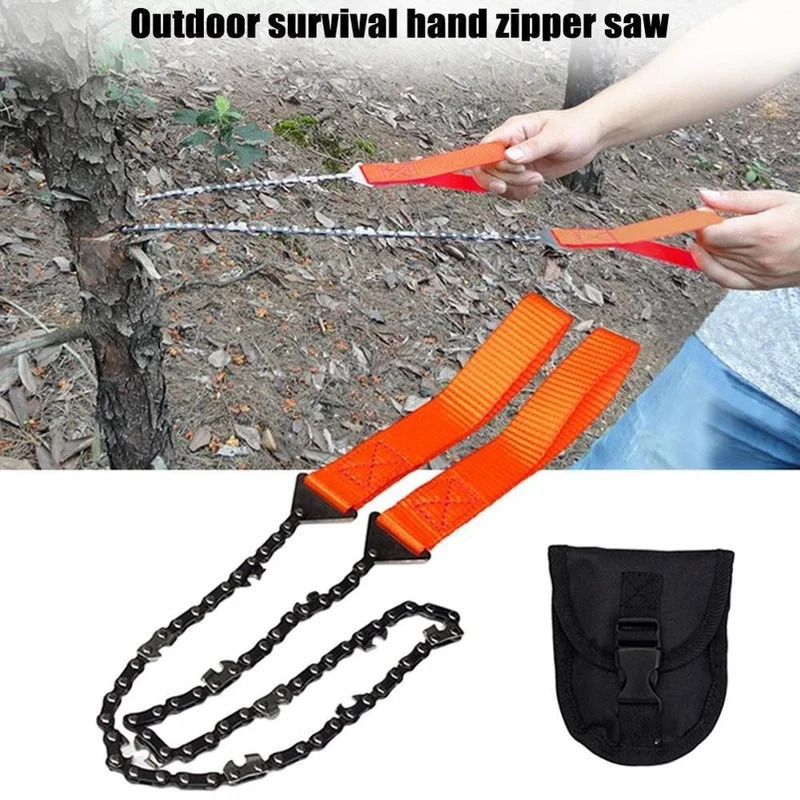 Portable Survival Chain saw Chain Saw Emergency Camping Hiking Tool Pocket Hand Tool bag Outdoor pocket chain saw 251009