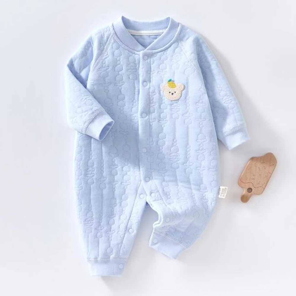 Baby Rompers For Boys Quilted Warm Spring Autumn Winter Newborn Baby Clothes First Birthday Baby Onesie For Girls C251009