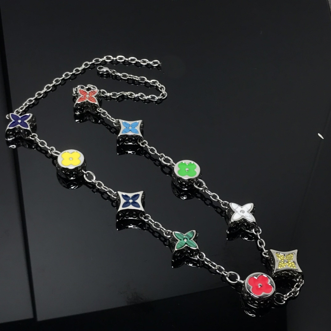 Fashion Necklace Crystal Letter Necklace Shell Chain Classic bracelet Rose Gold Mother of Pearl High Version Charm Bracelet Women Jewelry Gift for friend