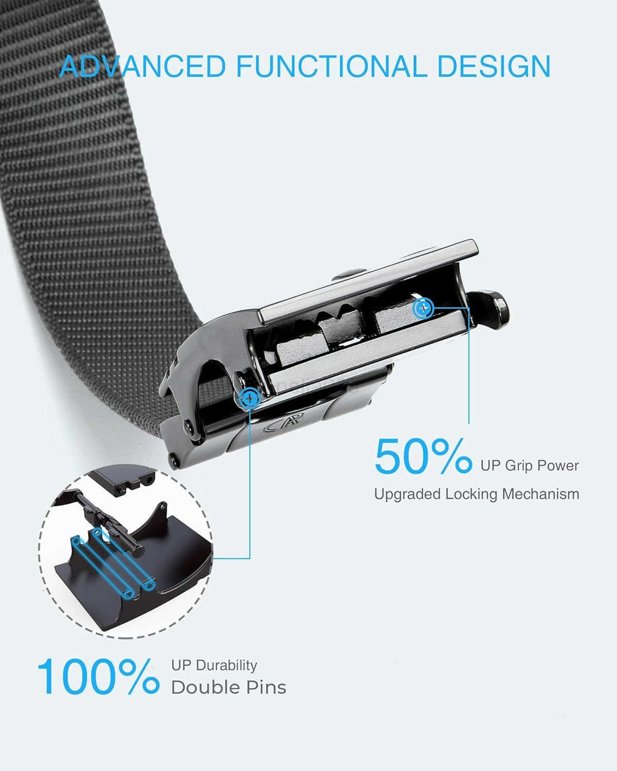 Ratchet Belts for Men Casual Web Nylon Mens Belt Adjustable and Durable for Jeans W251009