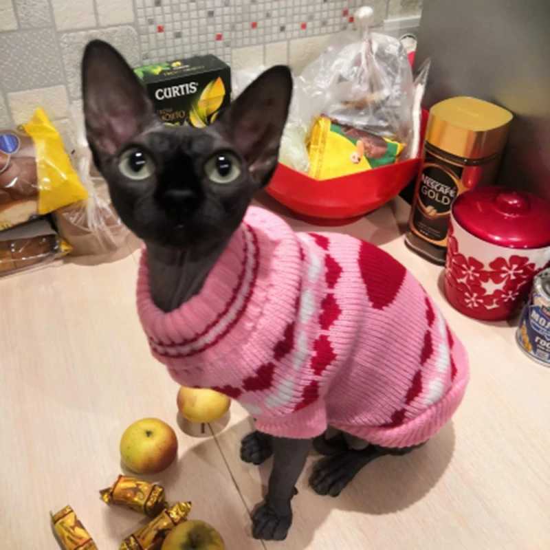 Christmas Cat Sweater Winter Warm Pet Costume for Cats Kedi katten Sphynx Clothing Mascotas Clothes for Dog Animals ropa de gato C251009