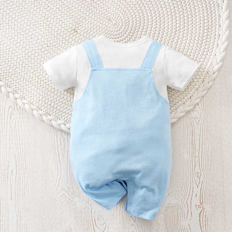 Boys and Girls Baby 018 Months 100 Cotton Summer ShortSleeved Jumpsuit for Babies with Creative Cartoon Octopus Design C251009