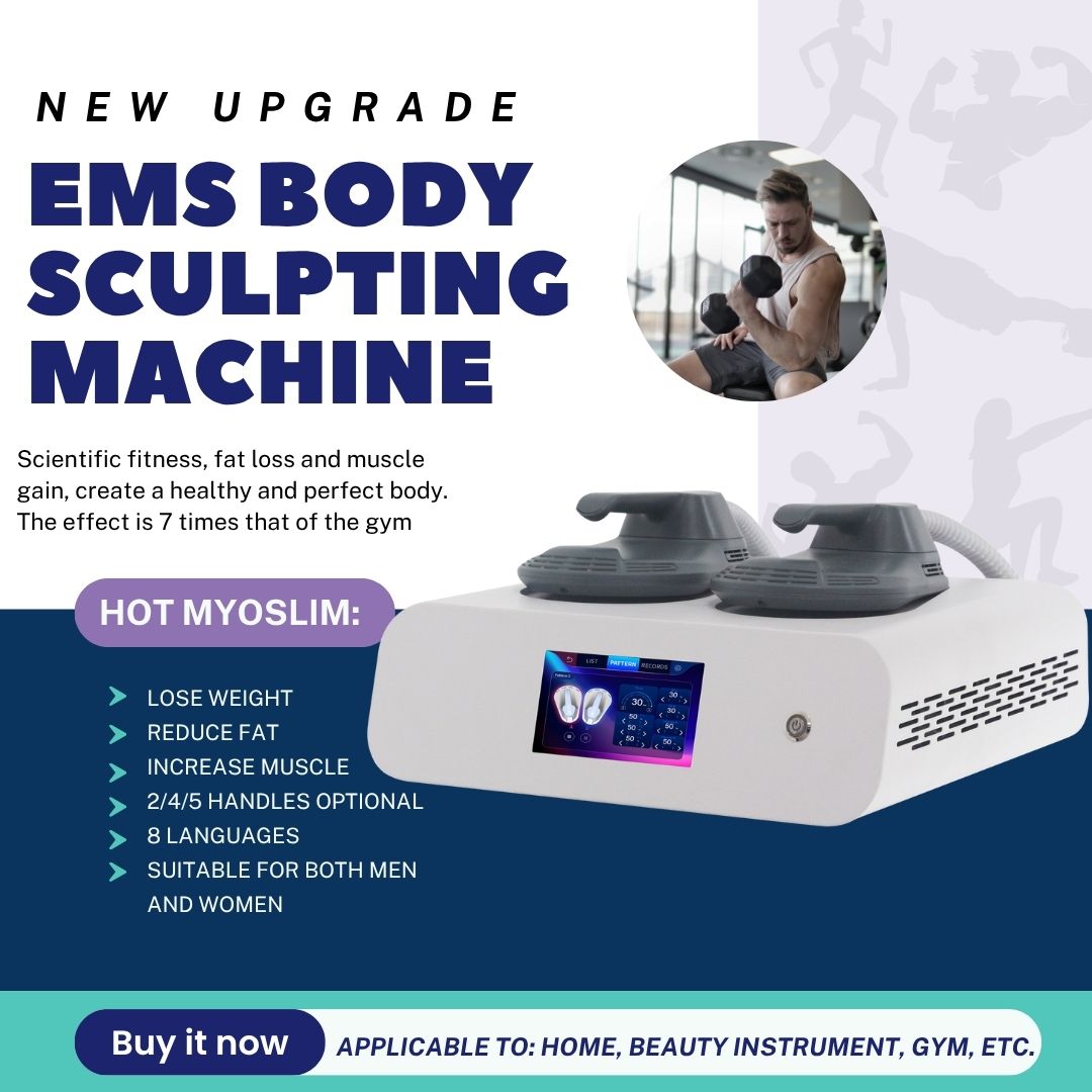 EMS Body Muscle Stimulator Machine MYOSlim 200HZ Fat Reduction Body Shaping Device Non-Invasive Contouring and Tightening Home Use Equipment