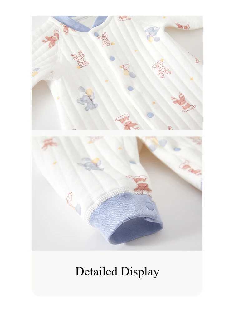 Baby Jumpsuit Clothes Winter Thickening 100 Cotton Boys Girls Cute Printed Bear Romper Infant Onesie Spring Trend 136912M C251009