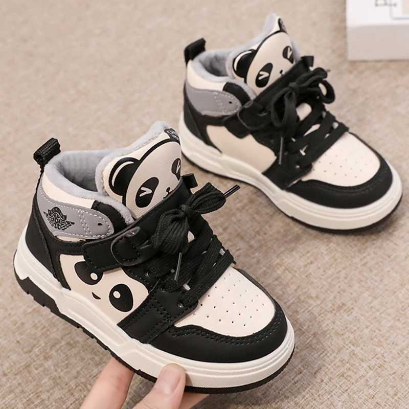 2025 High Quality Children Board Shoes High Cut Outdoor Fashion Flat Sports Shoes Warm Lightweight Thick Soled Kids Casual Shoes J251027