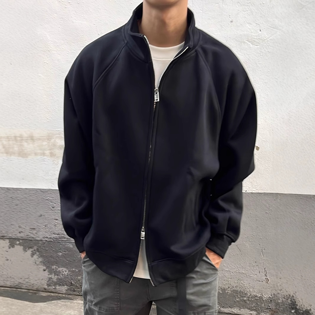 Designer Hoodie Cleanfit Sweatshirt American Style Stand Collar Double Zipper Autumn Designer Shirt Winter Heavyweight Oversized Jacket Boxy Cardigan Unisex